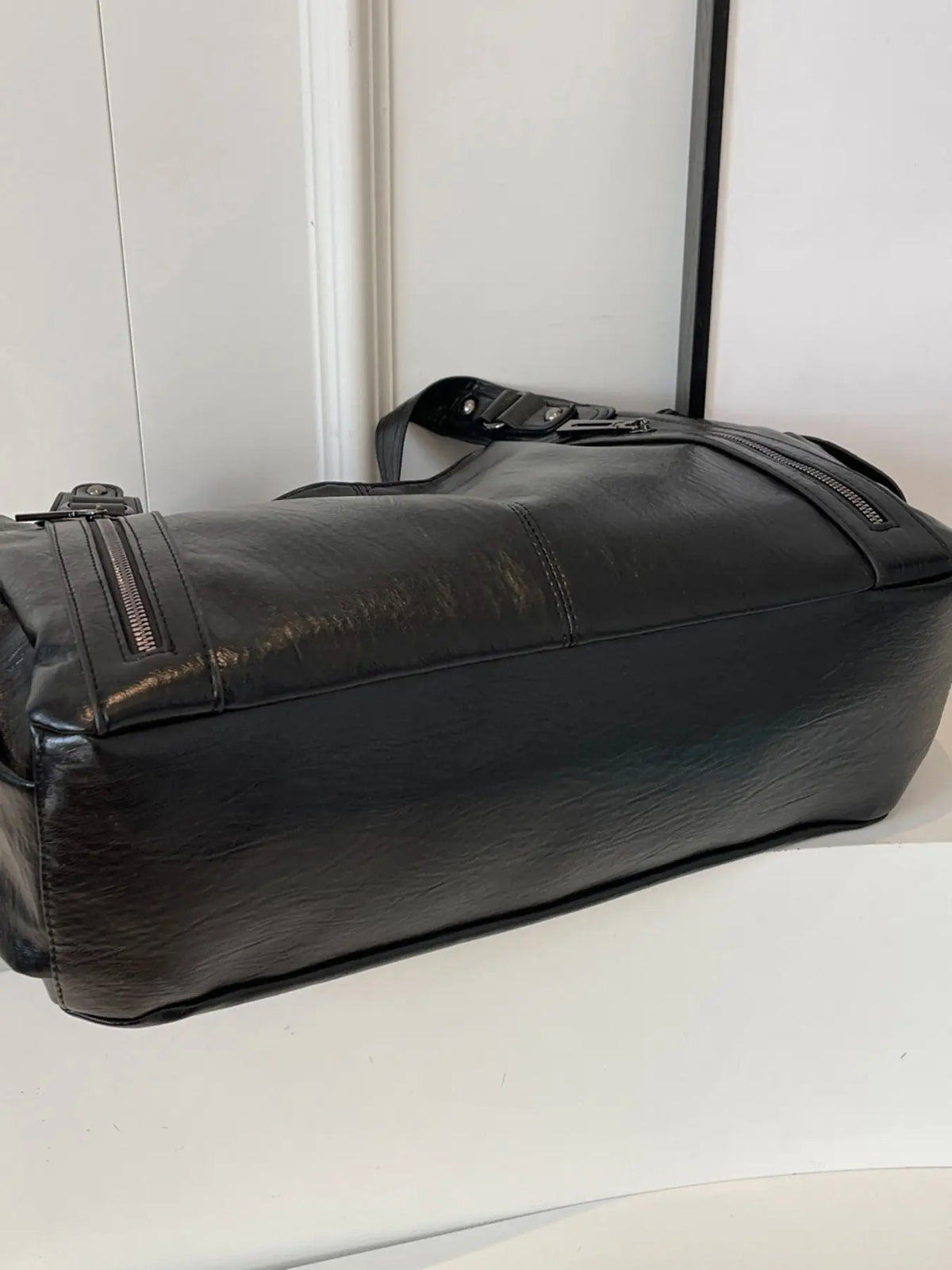 Retro Textured Tote Bag, Casual Handbag, Minimalist Crossbody Bag, Large Capacity Shoulder Bag with Zipper Pockets, Suitable for Commuting, Shopping & Daily Wear