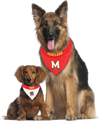 Collegiate Pet Accessories, Reversible Bandana, Maryland Terrapins, Large/X-Large