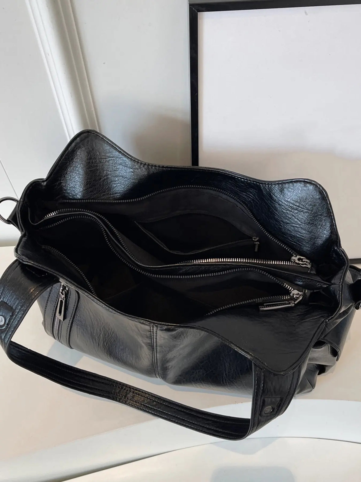 Retro Textured Tote Bag, Casual Handbag, Minimalist Crossbody Bag, Large Capacity Shoulder Bag with Zipper Pockets, Suitable for Commuting, Shopping & Daily Wear
