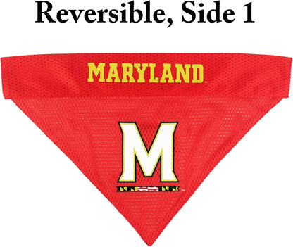 Collegiate Pet Accessories, Reversible Bandana, Maryland Terrapins, Large/X-Large